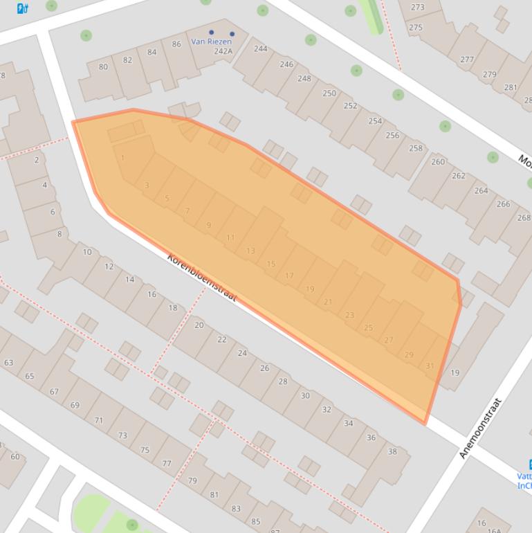 Kaart van postcodegebied 8012XP.