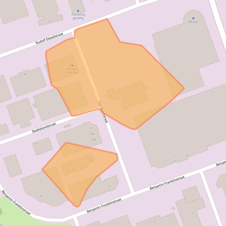 Kaart van postcodegebied 8013NH.