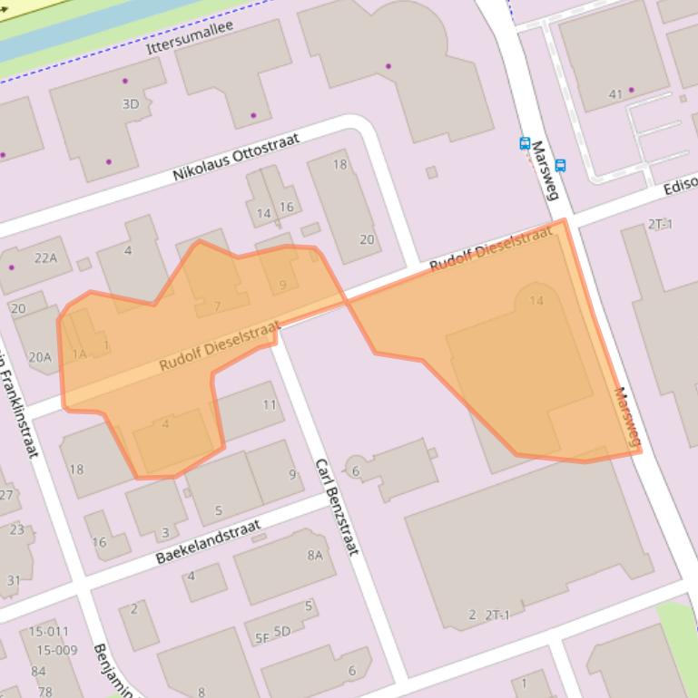 Kaart van postcodegebied 8013NJ.