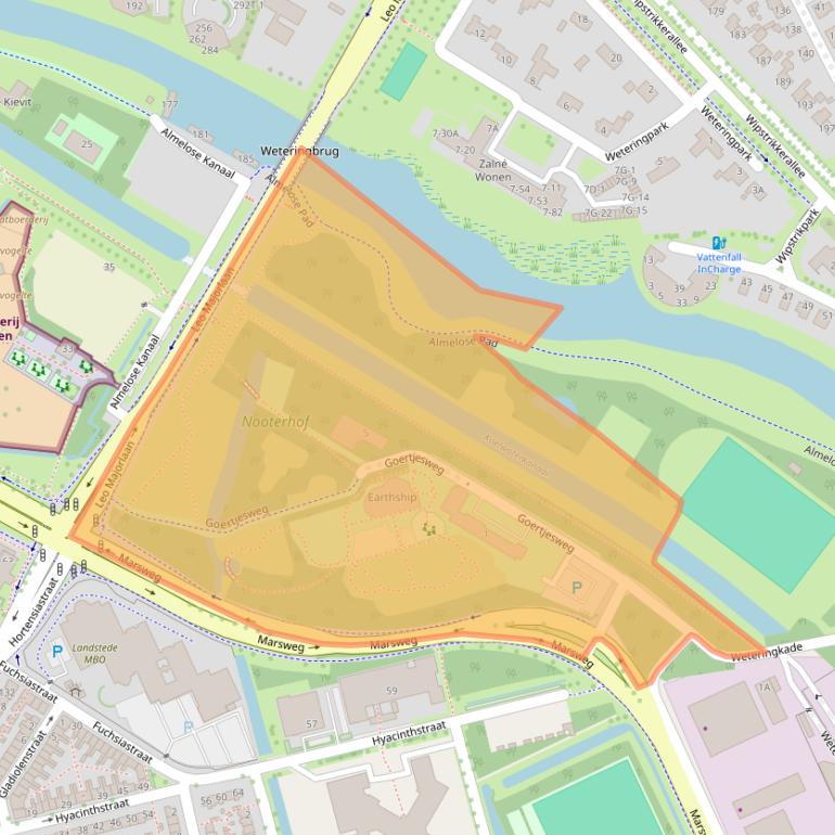 Kaart van postcodegebied 8013PA.