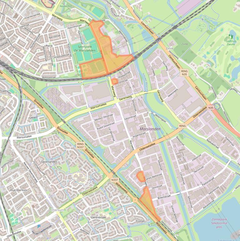 Kaart van postcodegebied 8013PD.