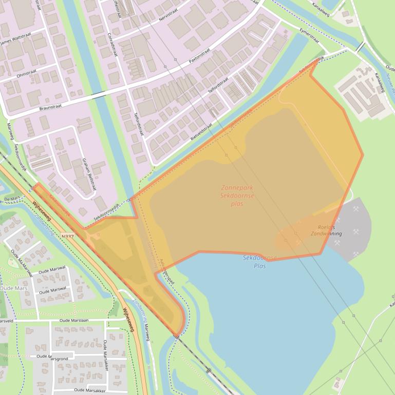 Kaart van postcodegebied 8013PJ.