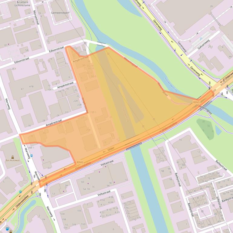 Kaart van postcodegebied 8013PT.