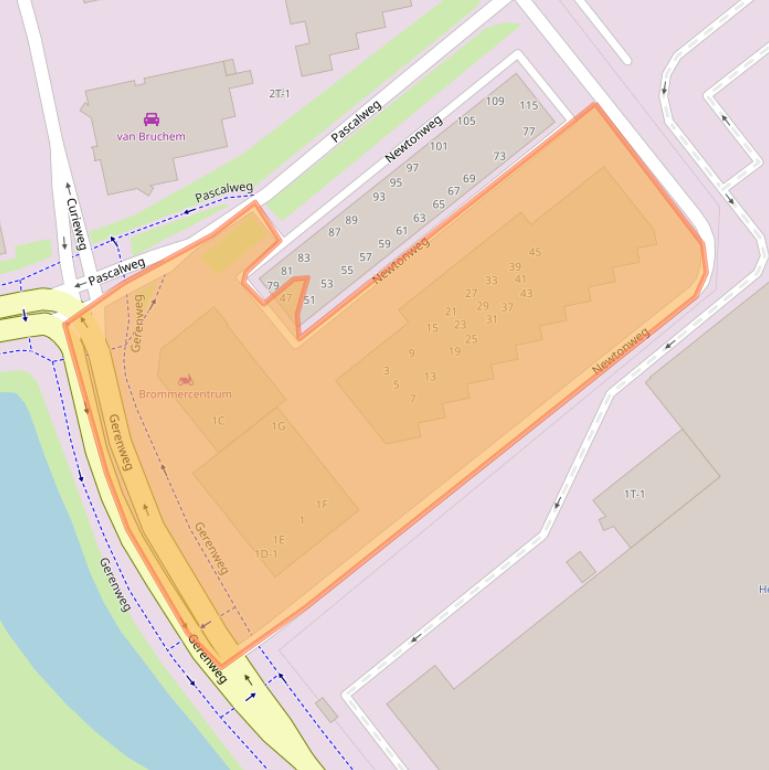 Kaart van postcodegebied 8013RD.