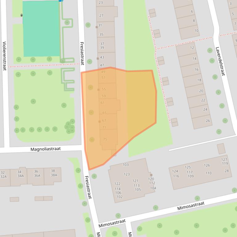 Kaart van postcodegebied 8013SN.