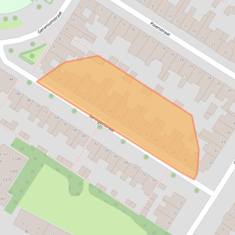 Kaart van postcodegebied 8013SX.