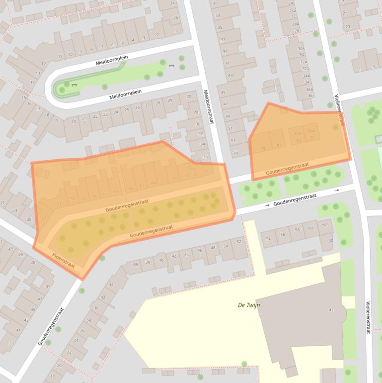 Kaart van postcodegebied 8013TB.