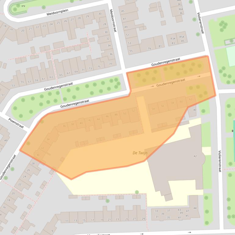 Kaart van postcodegebied 8013TD.