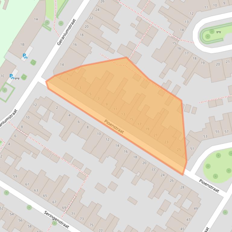 Kaart van postcodegebied 8013TE.