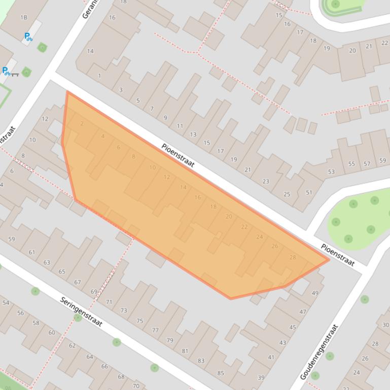 Kaart van postcodegebied 8013TG.