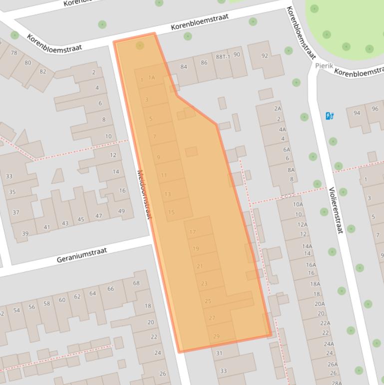 Kaart van postcodegebied 8013TM.