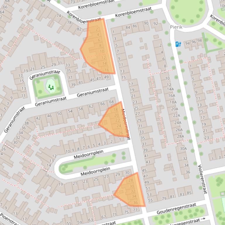 Kaart van postcodegebied 8013TP.