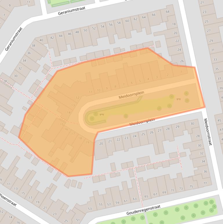 Kaart van postcodegebied 8013TR.