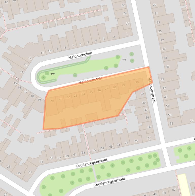 Kaart van postcodegebied 8013TS.