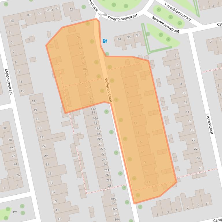 Kaart van postcodegebied 8013TT.