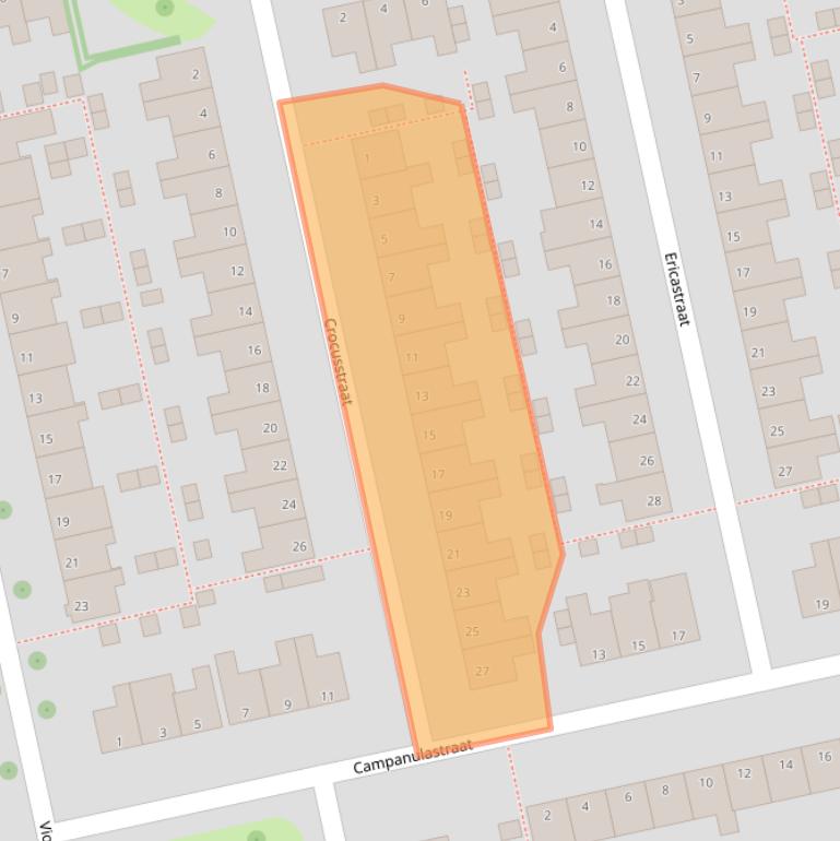 Kaart van postcodegebied 8013XA.