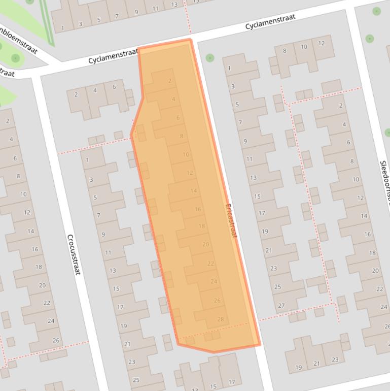 Kaart van postcodegebied 8013XD.