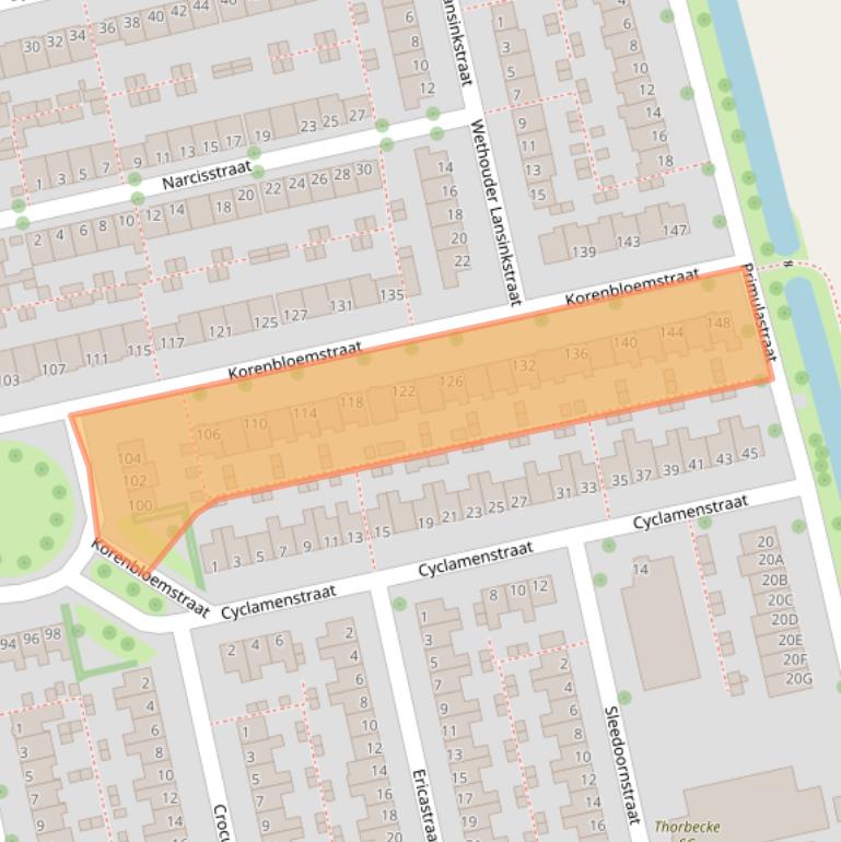 Kaart van postcodegebied 8013XM.