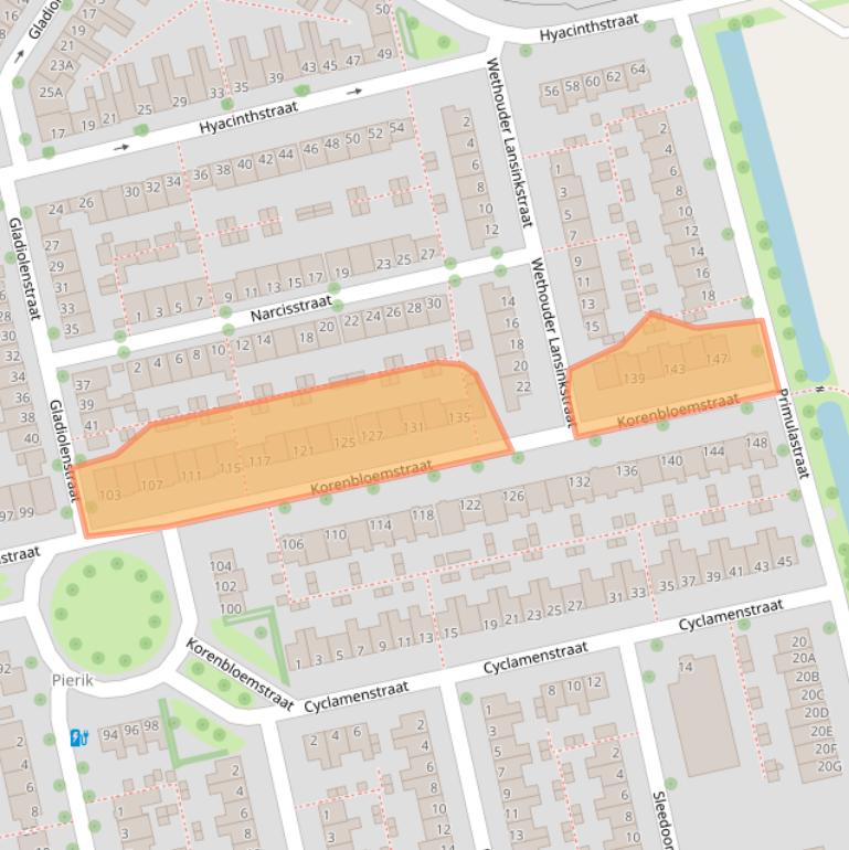 Kaart van postcodegebied 8013XP.