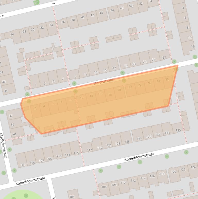Kaart van postcodegebied 8013XT.