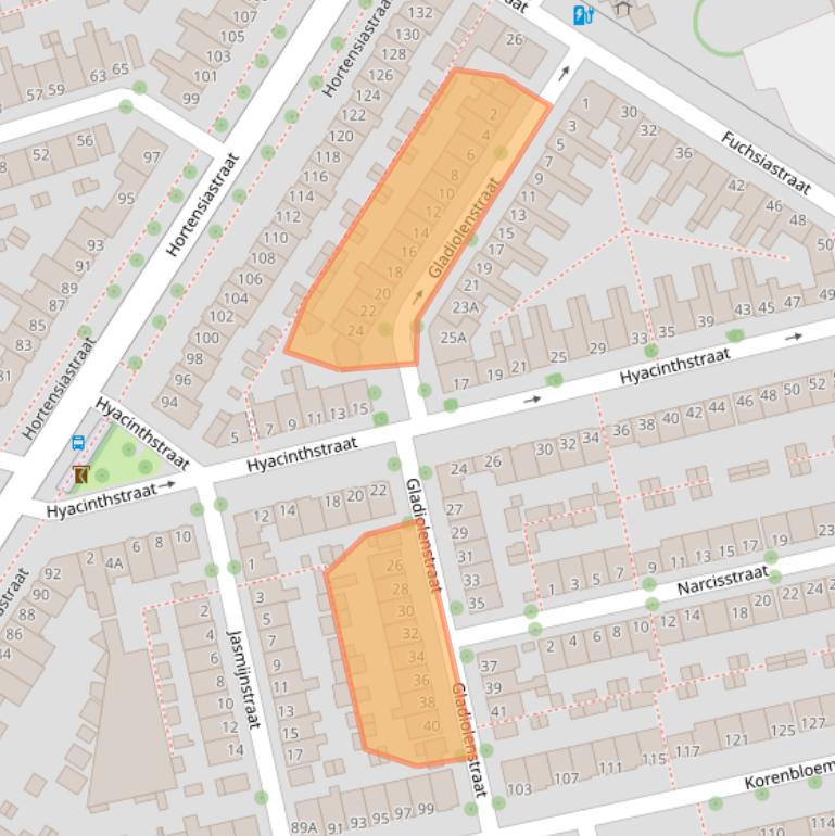 Kaart van postcodegebied 8013ZB.