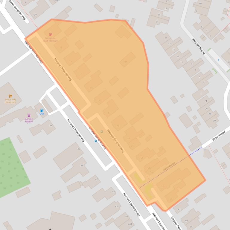 Kaart van postcodegebied 8014AC.