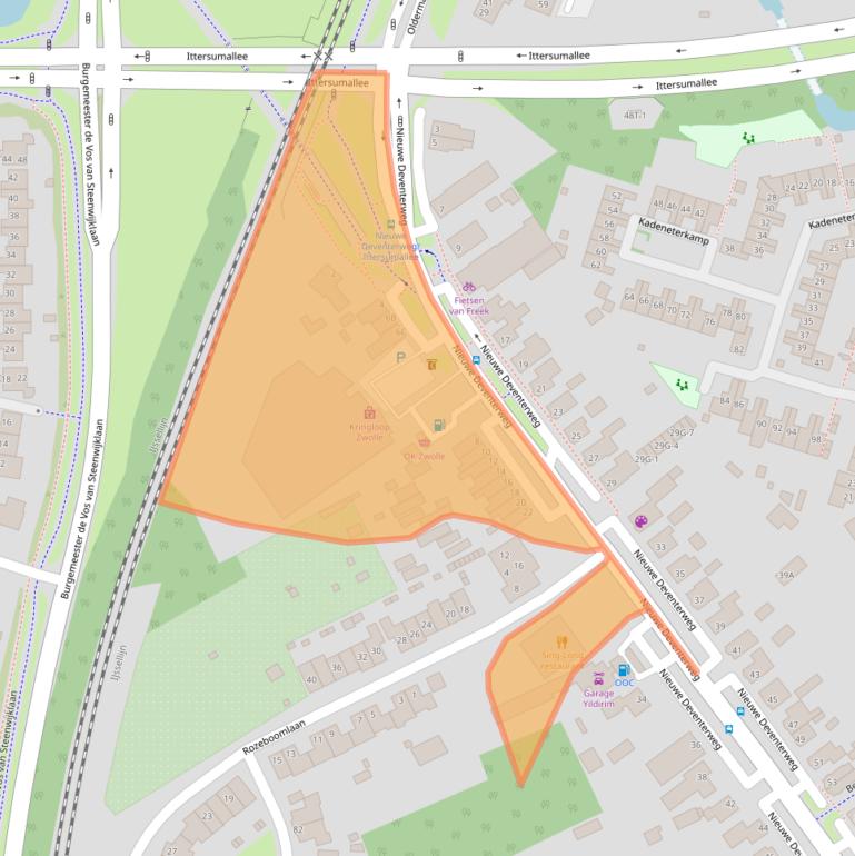 Kaart van postcodegebied 8014AG.