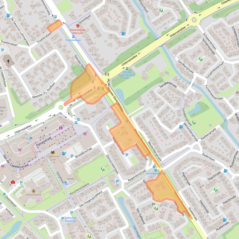 Kaart van postcodegebied 8014AL.