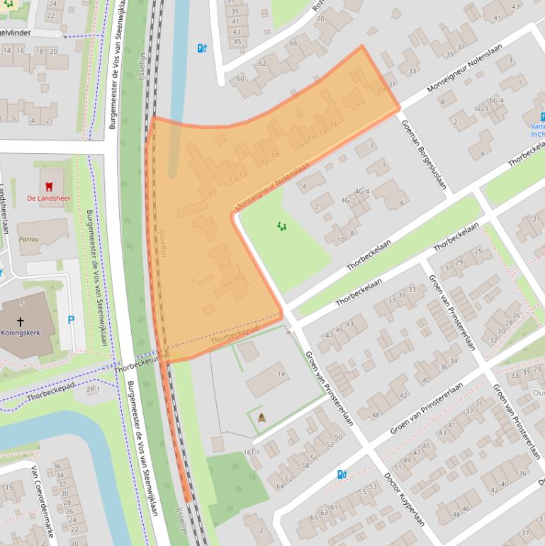 Kaart van postcodegebied 8014AS.