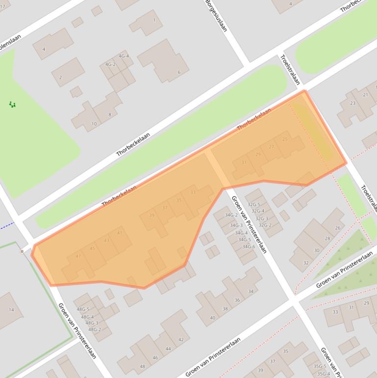 Kaart van postcodegebied 8014AX.