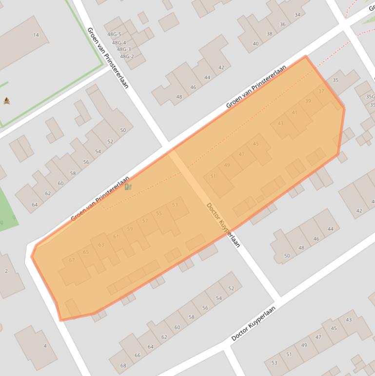 Kaart van postcodegebied 8014BB.