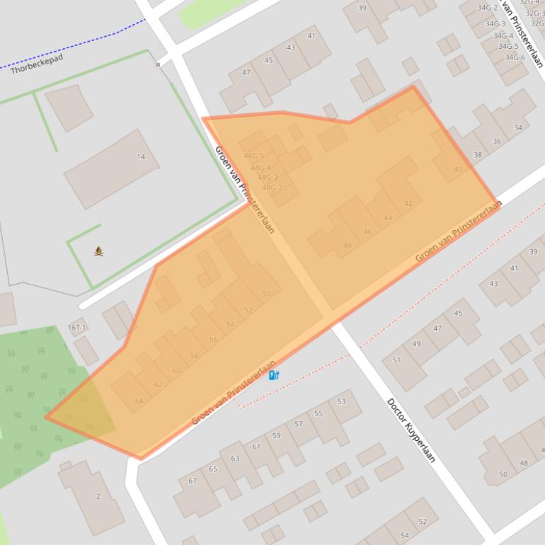 Kaart van postcodegebied 8014BD.