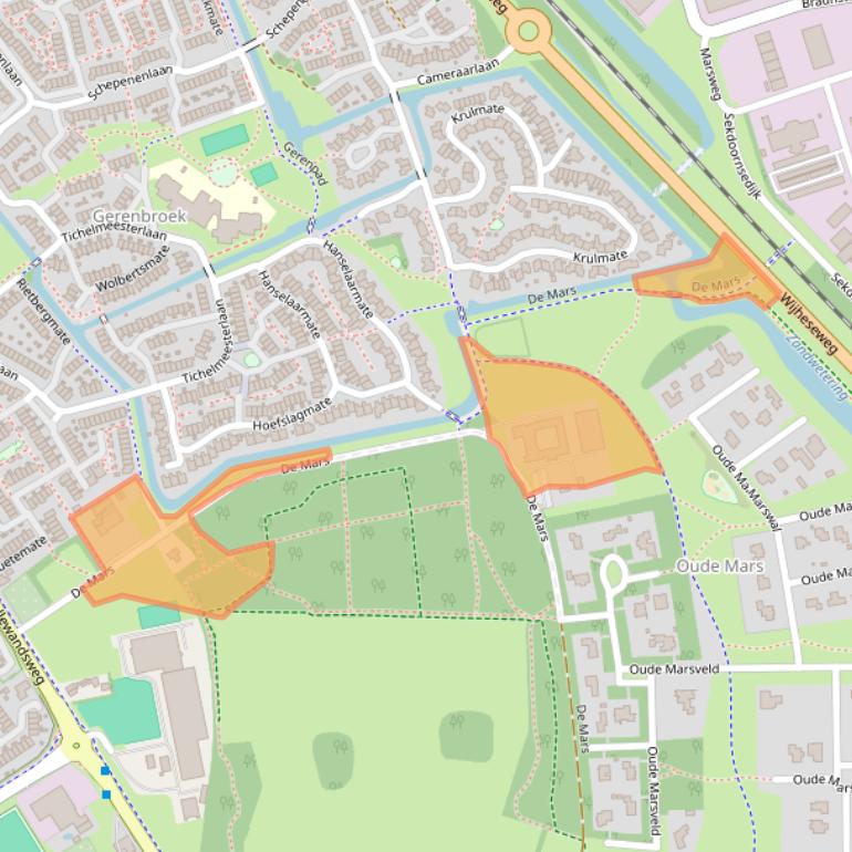 Kaart van postcodegebied 8014BJ.