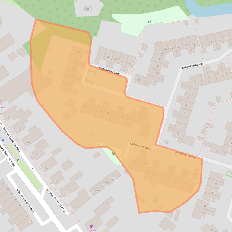 Kaart van postcodegebied 8014CB.