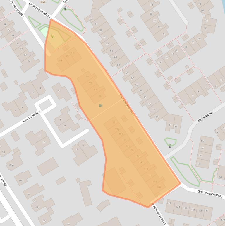 Kaart van postcodegebied 8014CK.