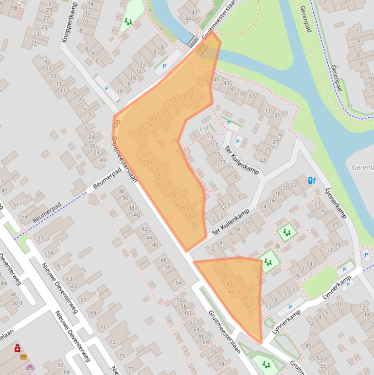 Kaart van postcodegebied 8014CN.