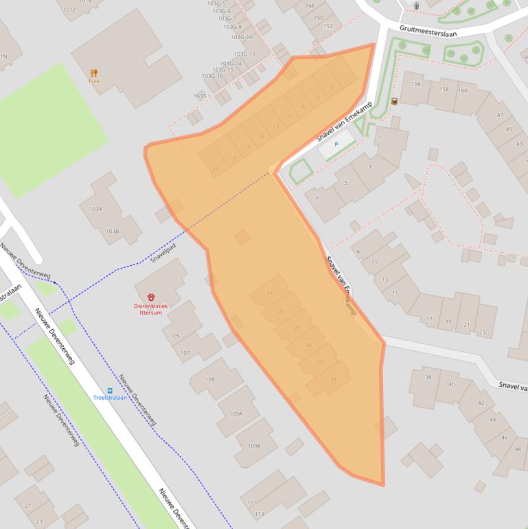 Kaart van postcodegebied 8014CT.