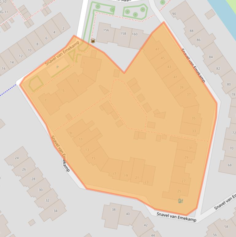 Kaart van postcodegebied 8014CW.