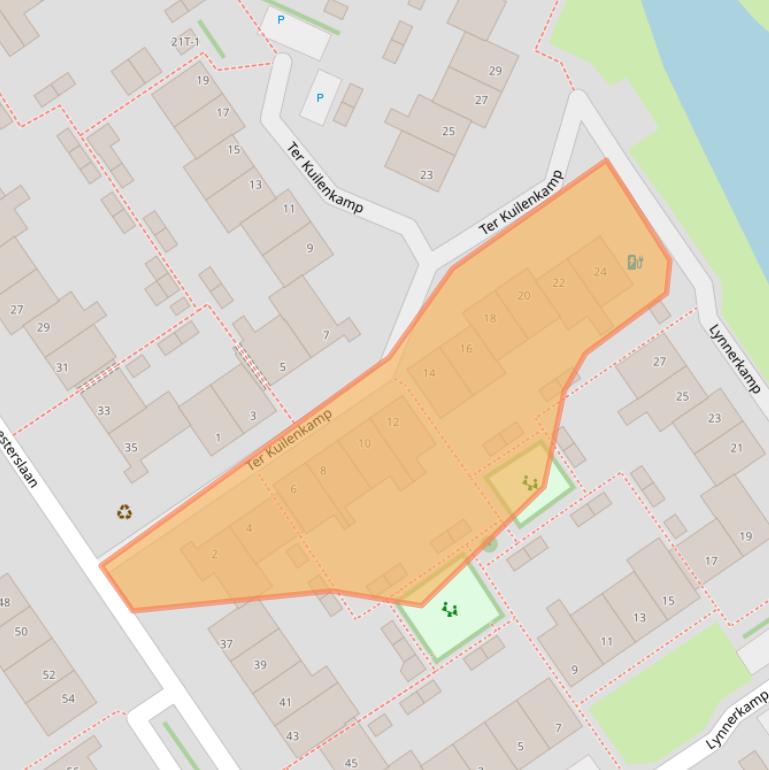 Kaart van postcodegebied 8014DB.