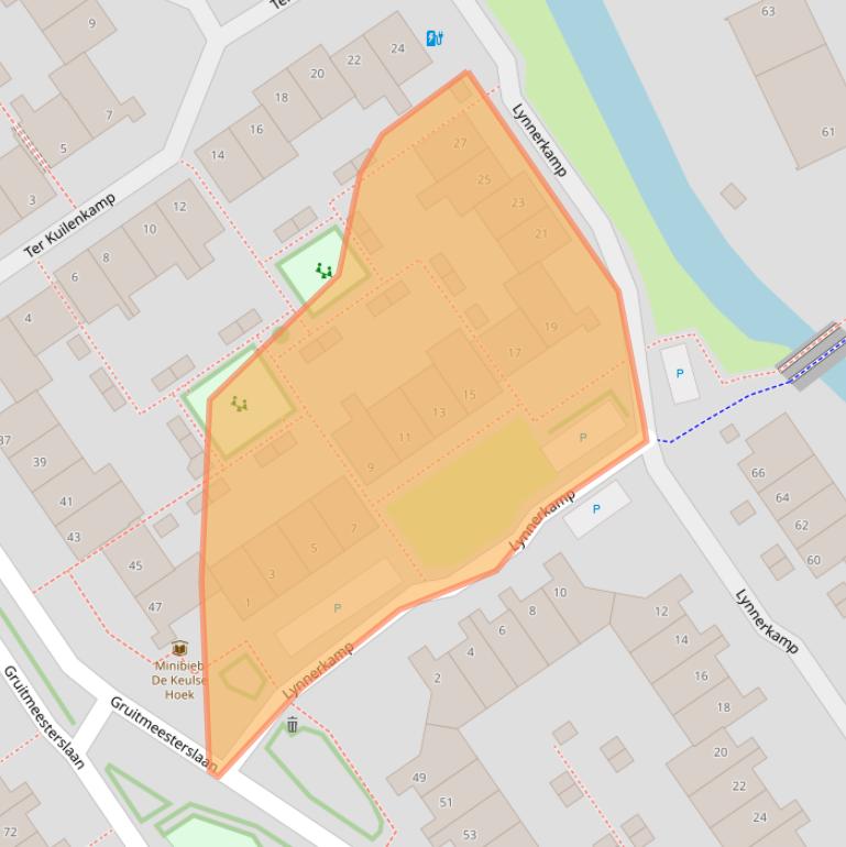 Kaart van postcodegebied 8014DC.