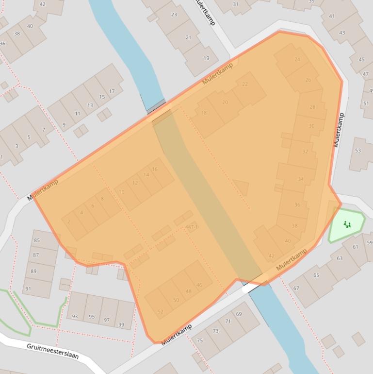 Kaart van postcodegebied 8014DJ.