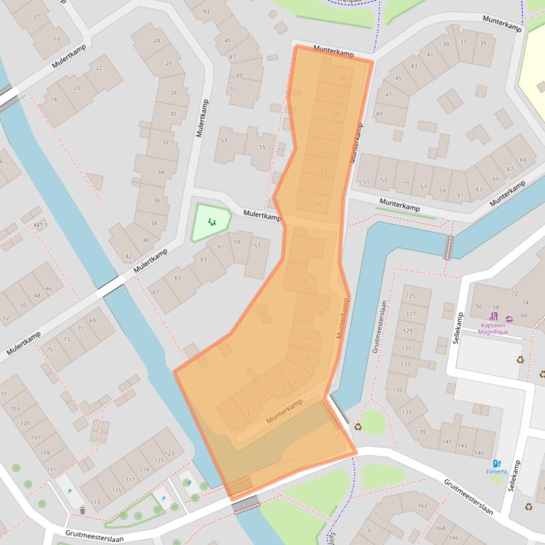 Kaart van postcodegebied 8014DL.