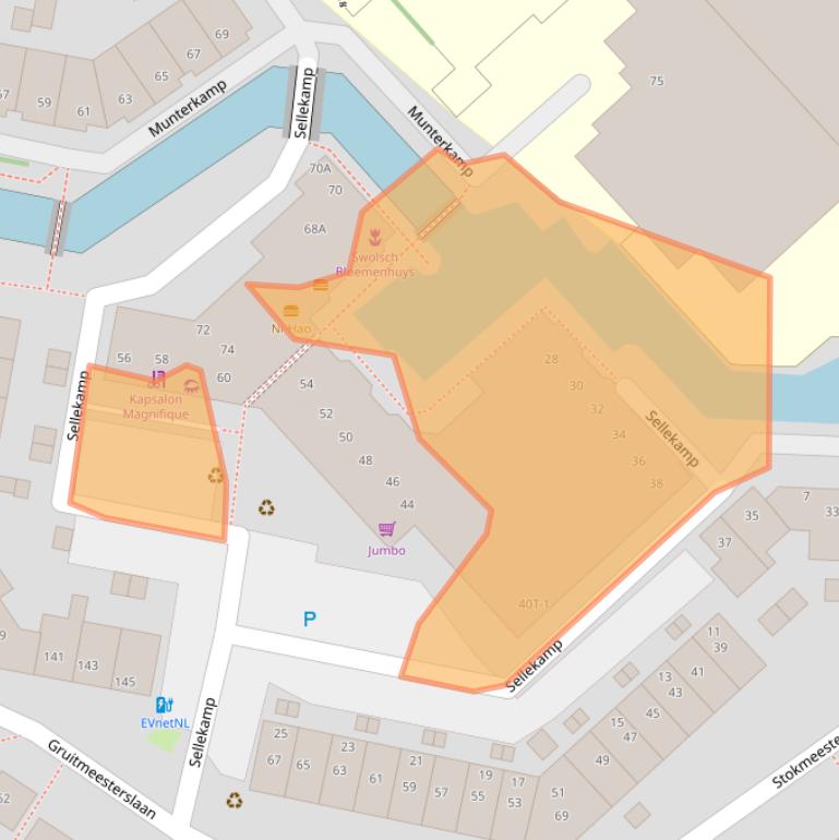 Kaart van postcodegebied 8014DR.