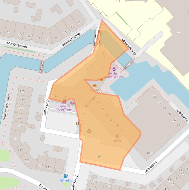 Kaart van postcodegebied 8014DS.