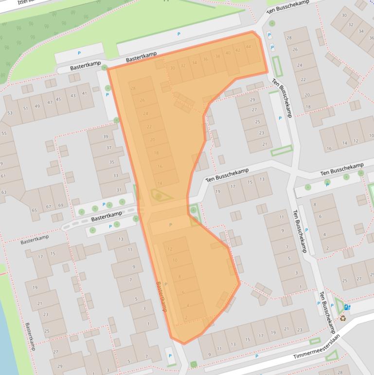 Kaart van postcodegebied 8014EC.