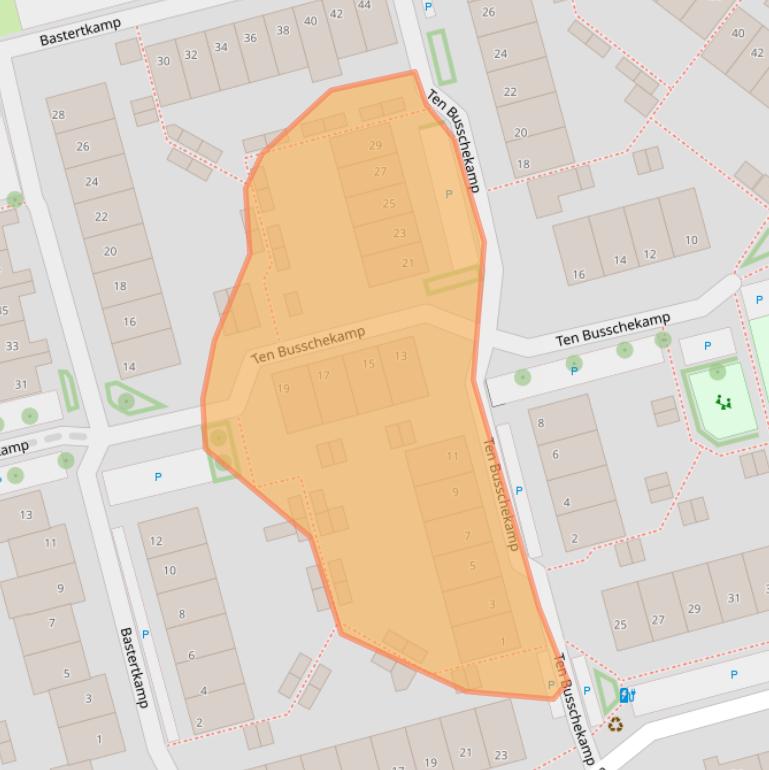 Kaart van postcodegebied 8014ED.