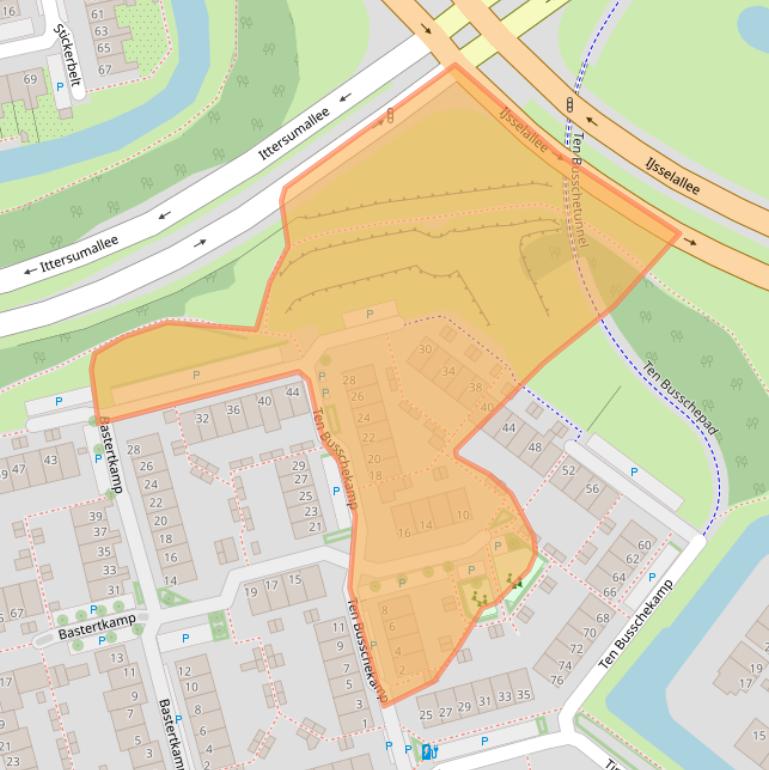 Kaart van postcodegebied 8014EE.