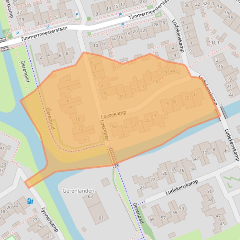 Kaart van postcodegebied 8014EP.