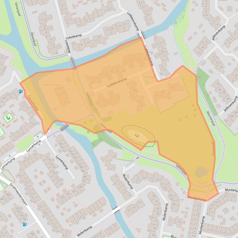 Kaart van postcodegebied 8014ES.