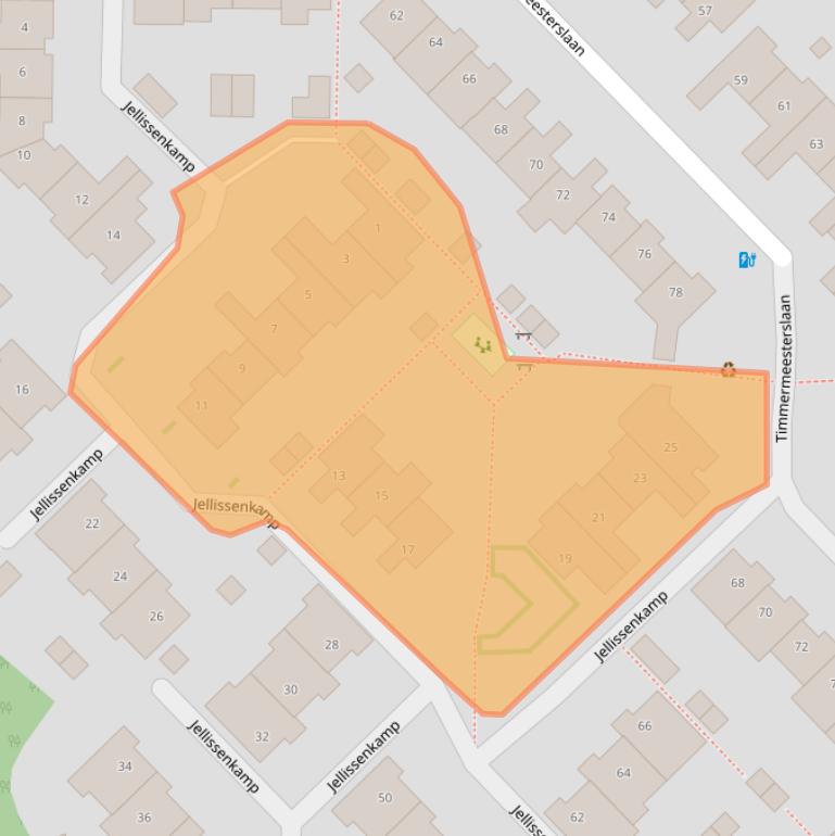 Kaart van postcodegebied 8014ET.